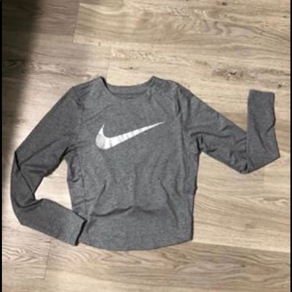 NIKE Women's Dry Element Metallic Logo Running Top - Picture 2 of 4